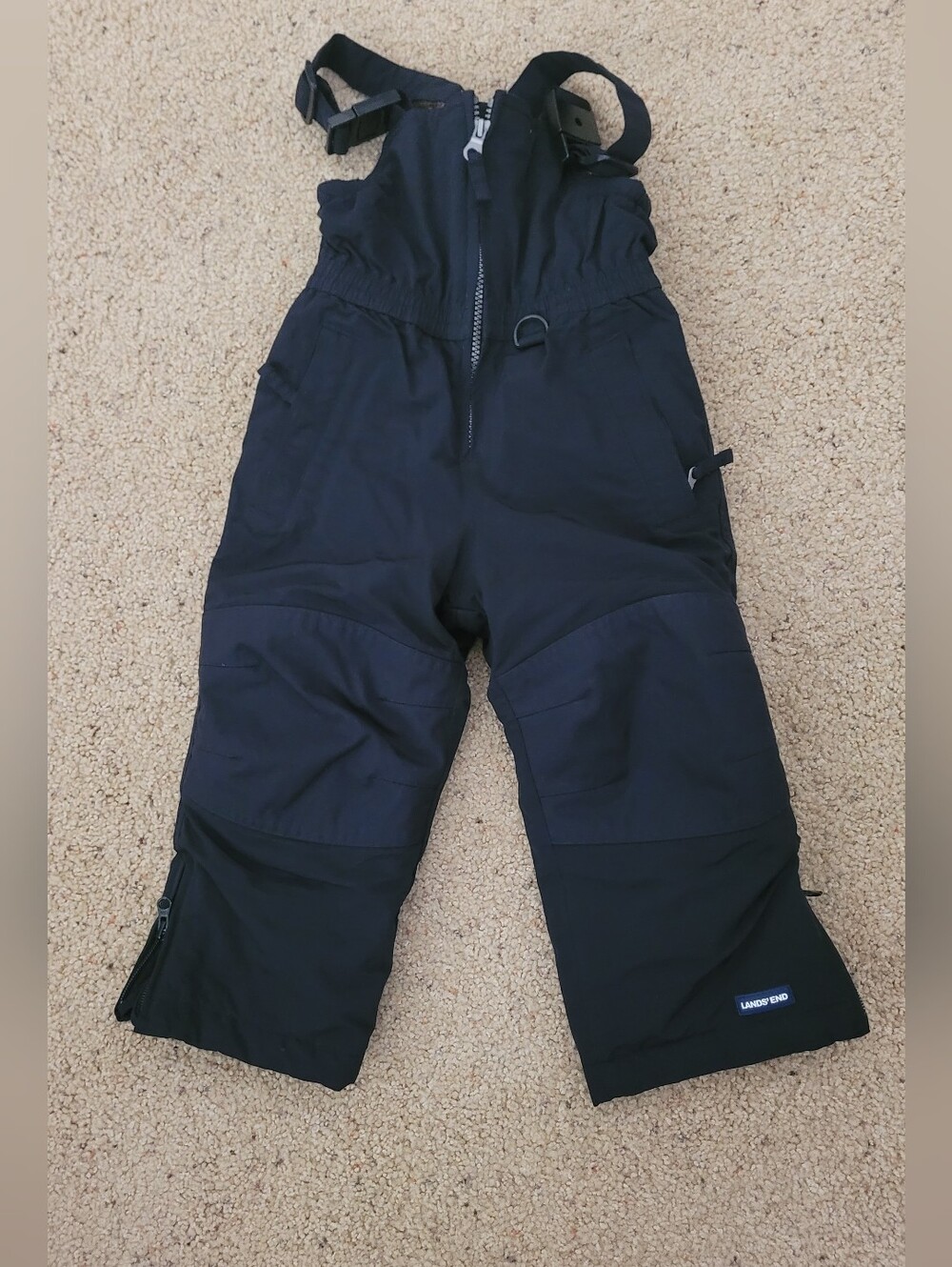 Lands' End  Black Cargo Snow Pants